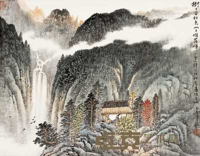 宋玉麟 秋居图 镜心 30.5×40cm